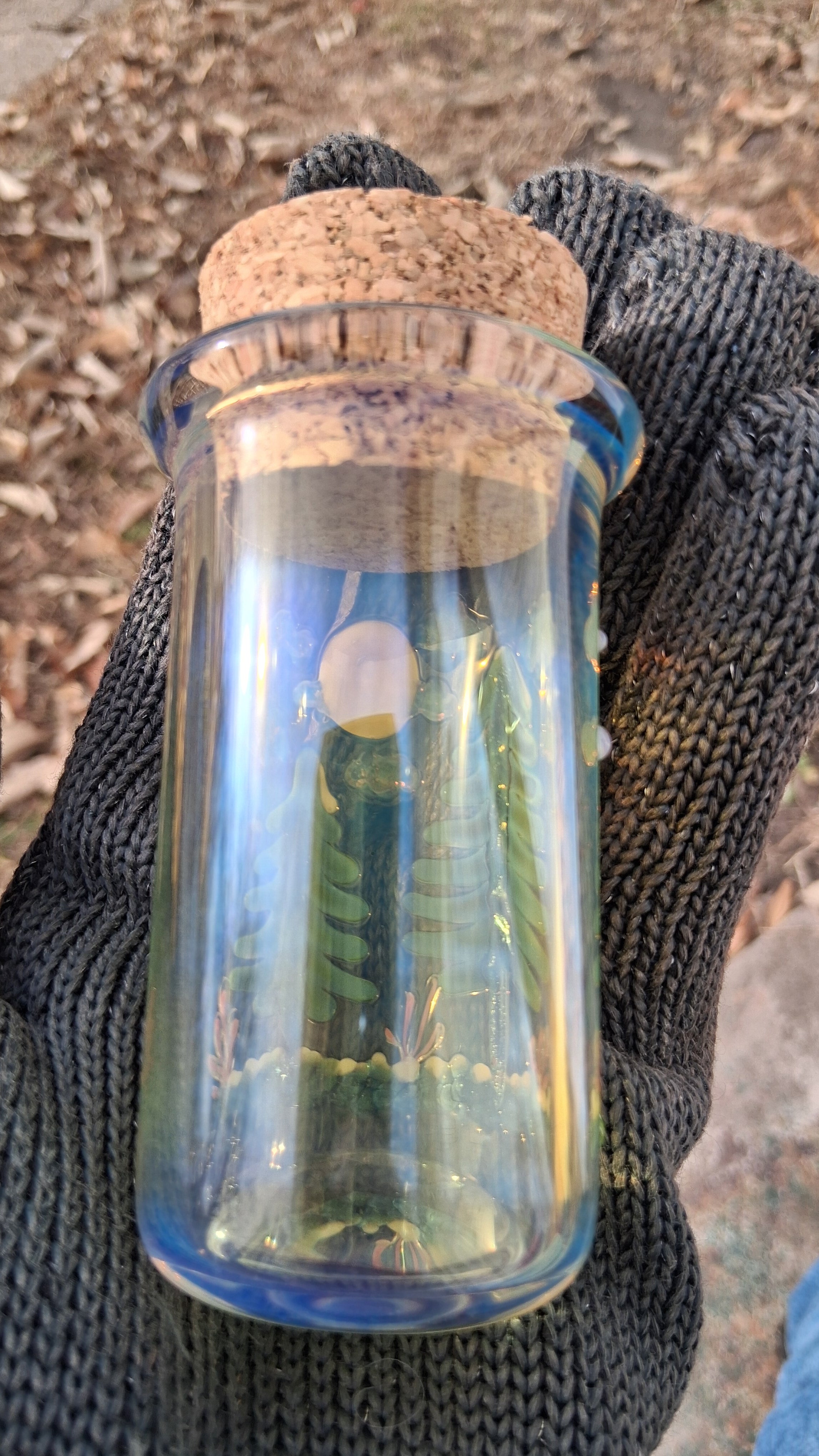 Snowy Forest Scene Jar