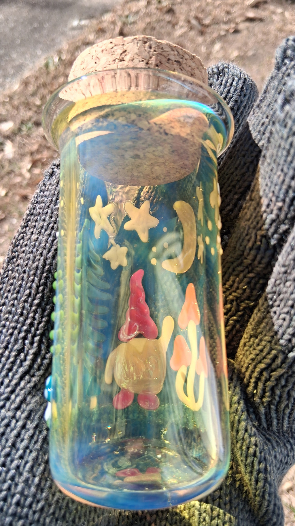 Gnome under the stars jar