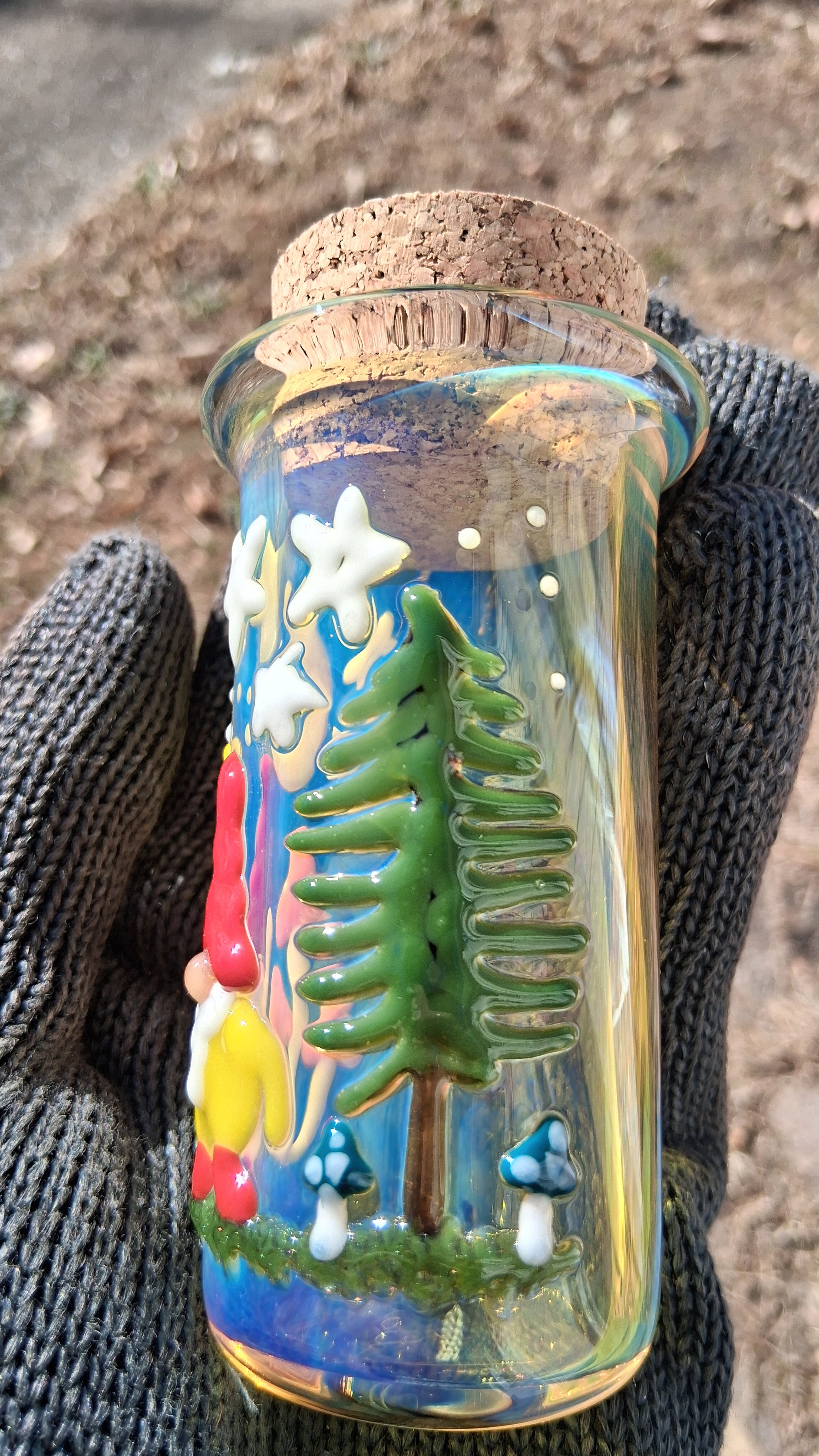 Gnome under the stars jar